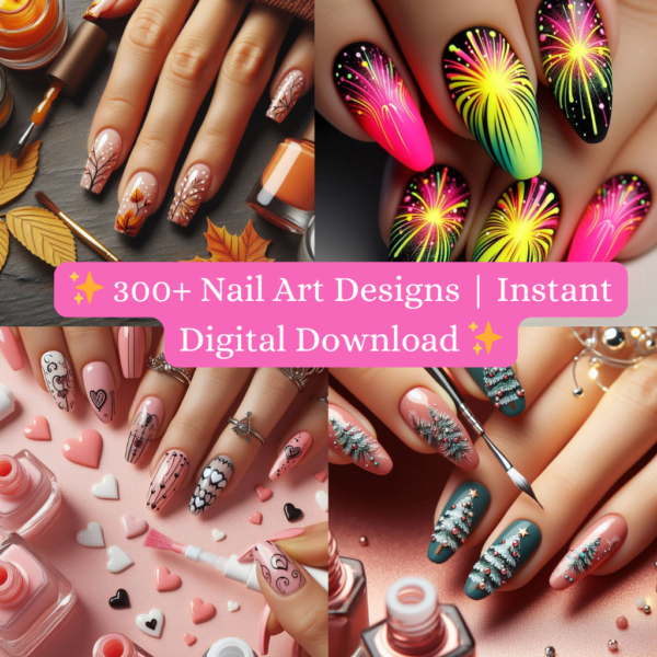 300+ Nail Art Designs | Instant Digital Download